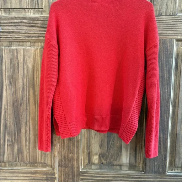 Red Women's Sweater Tahari Medium - Picture 3 of 4